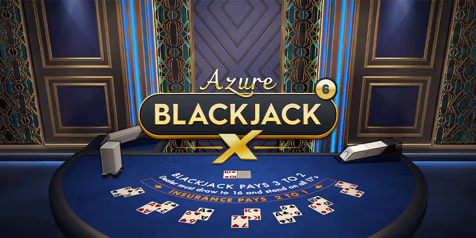 Blackjack X 6 Azure by Pragmatic Play Live, available for your casino platform