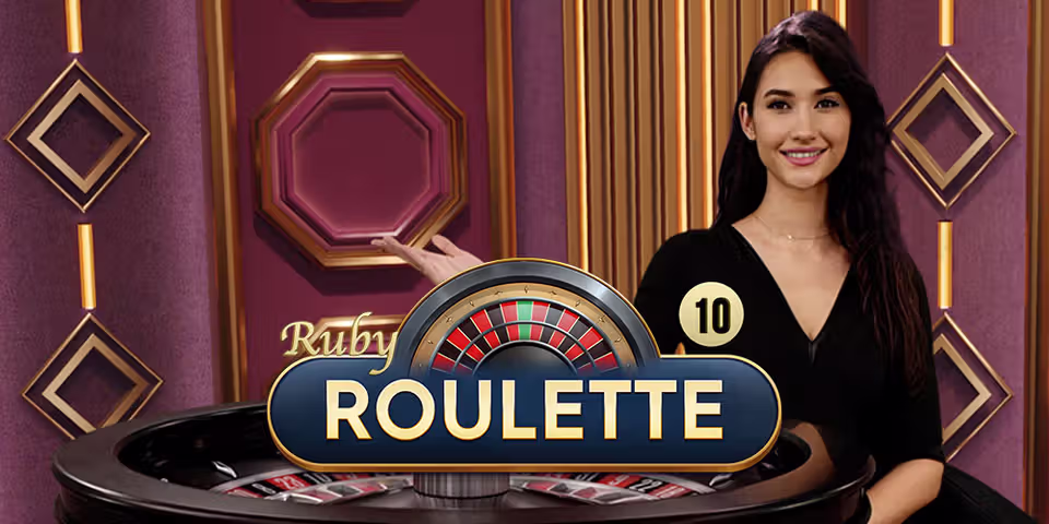 Roulette 10 Ruby by Pragmatic Play Live, available for your casino platform