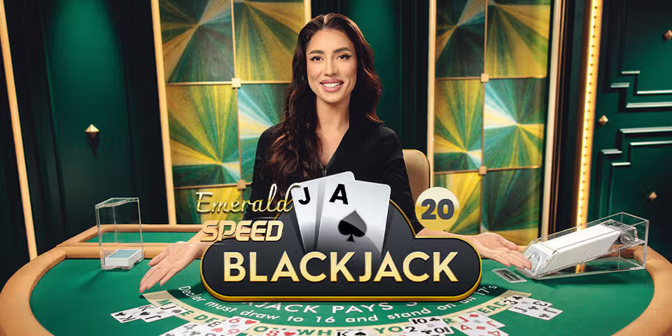 Speed Blackjack 20 Emerald by Pragmatic Play Live, available for your casino platform
