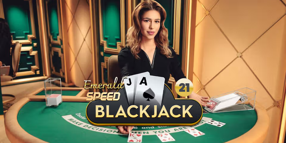 Speed Blackjack 21 Emerald by Pragmatic Play Live, available to add to your casino platform