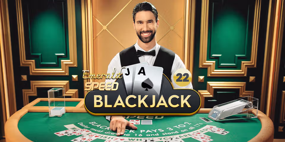 Speed Blackjack 22 Emerald by Pragmatic Play Live, available for your casino platform