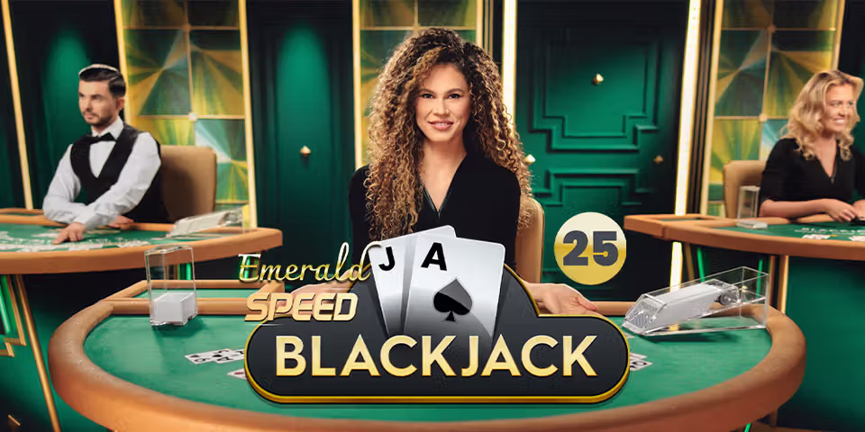 Speed Blackjack 25 Emerald by Pragmatic Play Live, available for your casino platform