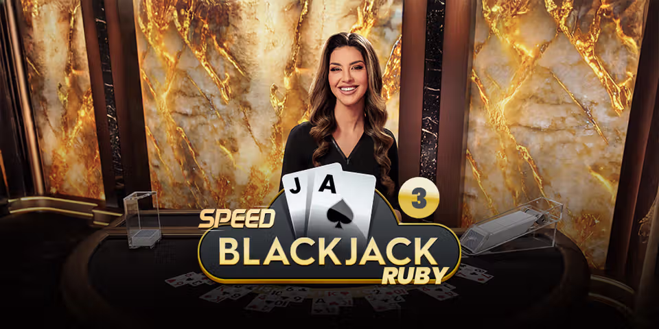 Speed Blackjack 3 Ruby by Pragmatic Play Live, available for your casino platform