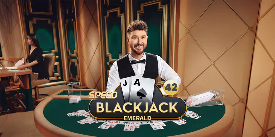 Speed Blackjack 42 Emerald by Pragmatic Play Live, available to add to your casino platform