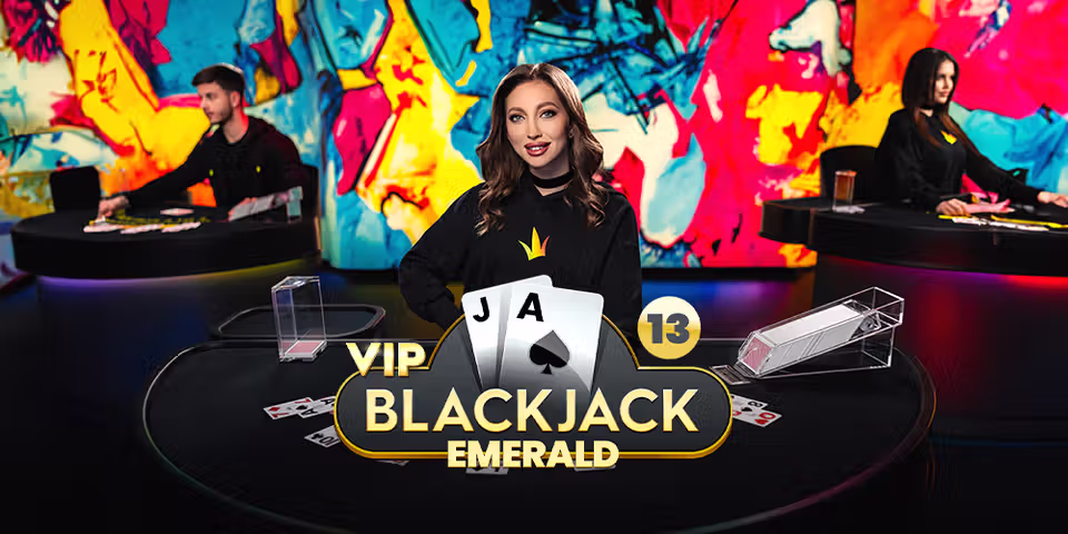 VIP Blackjack 13 Emerald by Pragmatic Play Live, available for your casino platform