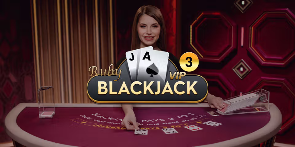 VIP Blackjack 3 Ruby by Pragmatic Play Live, available for your casino platform