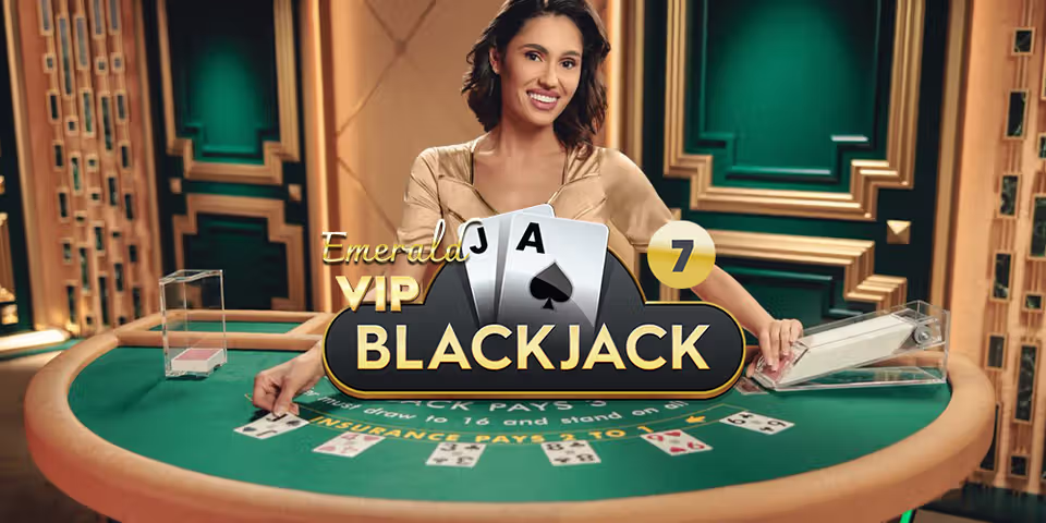 VIP Blackjack 7 Emerald by Pragmatic Play Live, available for your casino platform
