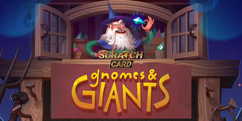 Gnomes and Giants Scratchcard by Peter & Sons, available for your casino platform