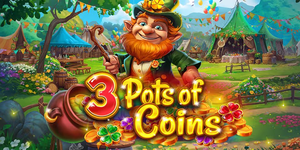 3 Pots of Coins by Qora, available for your casino platform