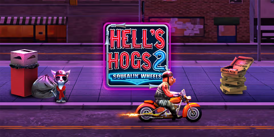 Hell’s Hogs 2 Squealin’ Wheels by Reflex Gaming, available for your casino platform