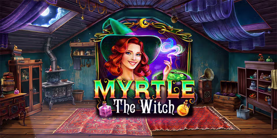 Myrtle The Witch by Redrake, available for your casino platform