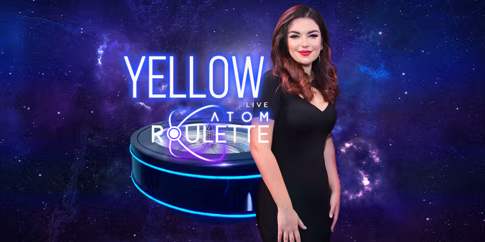 Yellow Atom Roulette by Skywind Live, available for your casino platform