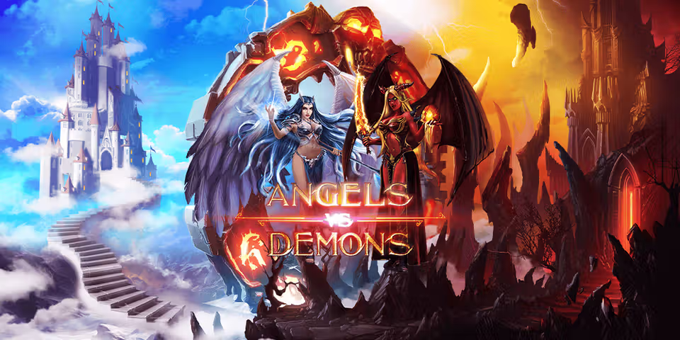 Angels vs Demons casino game by Thunderspin