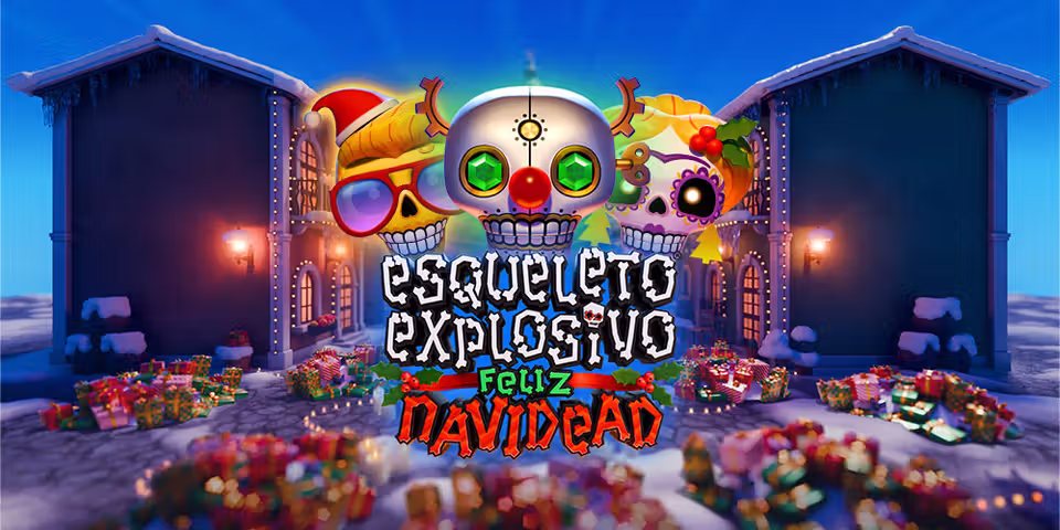 Esqueleto Explosivo Feliz Navidead by Thunderkick, available for your casino platform