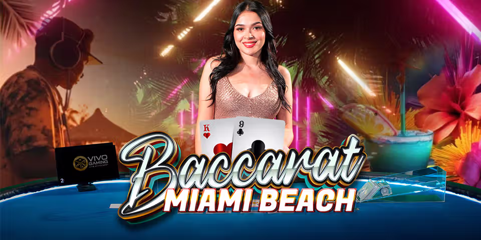 Miami Beach Baccarat by Vivo Gaming, available for your casino platform