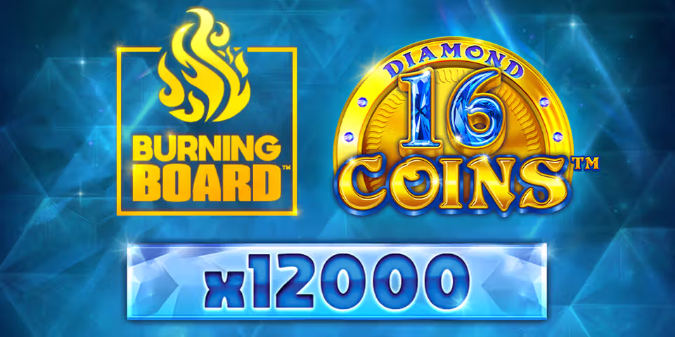 16 Coins Diamond Burning Board by VoltEnt, available for your casino platform