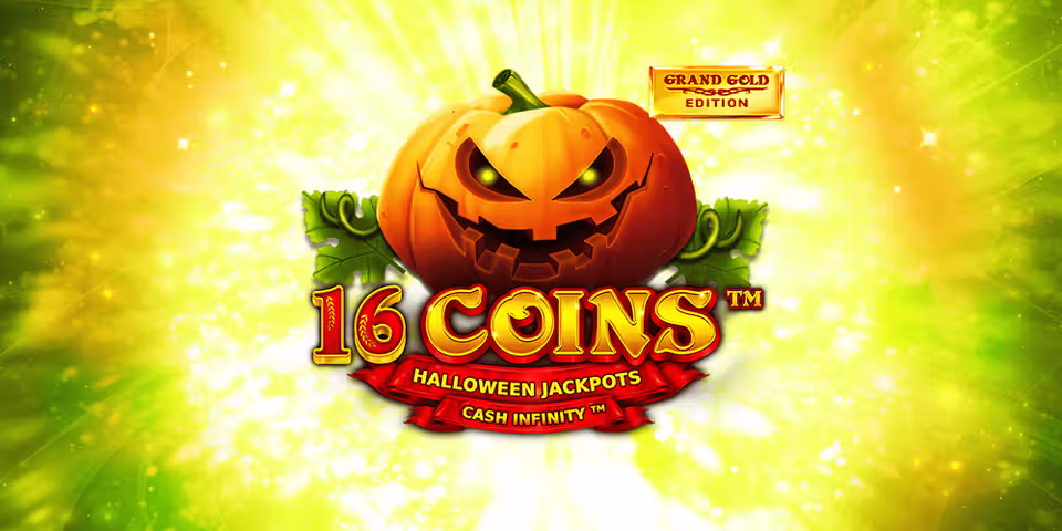 16 Coins Grand Gold Edition Halloween Jackpots by VoltEnt, available for your casino platform