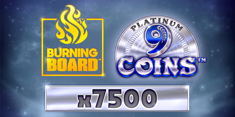 9 Coins Platinum Burning Board by VoltEnt, available for your casino platform