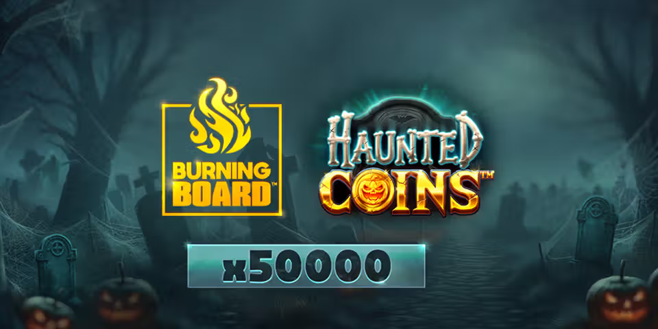 Haunted Coins Burning Board by VoltEnt, available for your casino platform