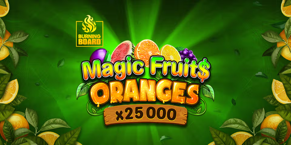 Magic Fruit$: Oranges Burning Board™ by VoltEnt, available for your casino platform