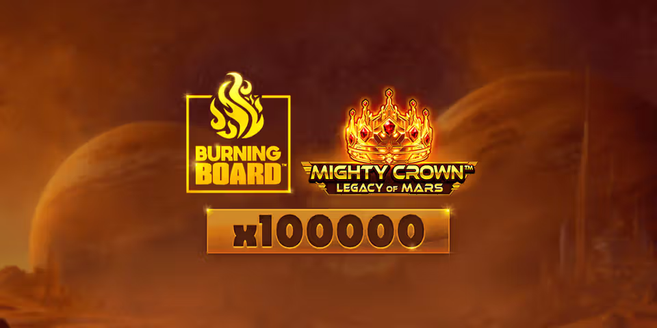 Mighty Crown: Legacy of Mars Burning Board by VoltEnt, available for your casino platform