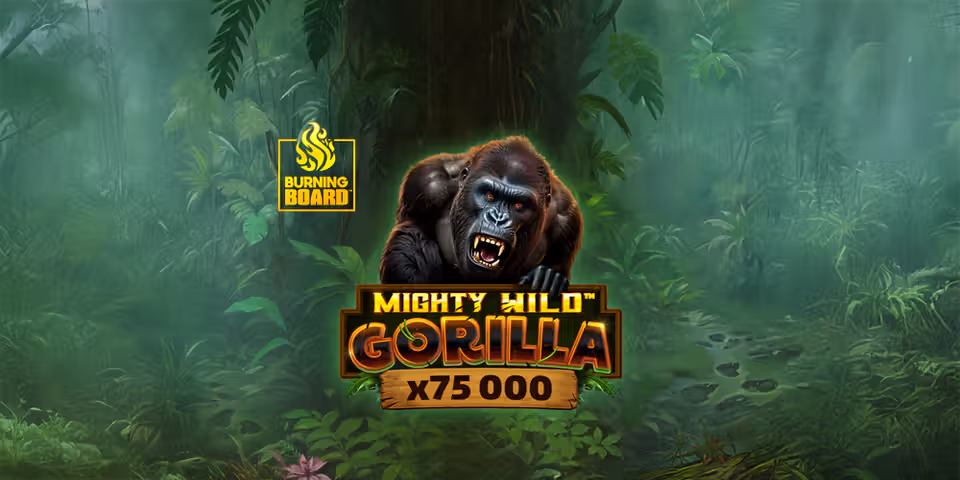 Mighty Wild: Gorilla Burning Board by VoltEnt, available to add to your casino platform