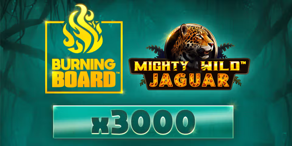 Mighty Wild: Jaguar Burning Board by VoltEnt, available to add to your casino platform