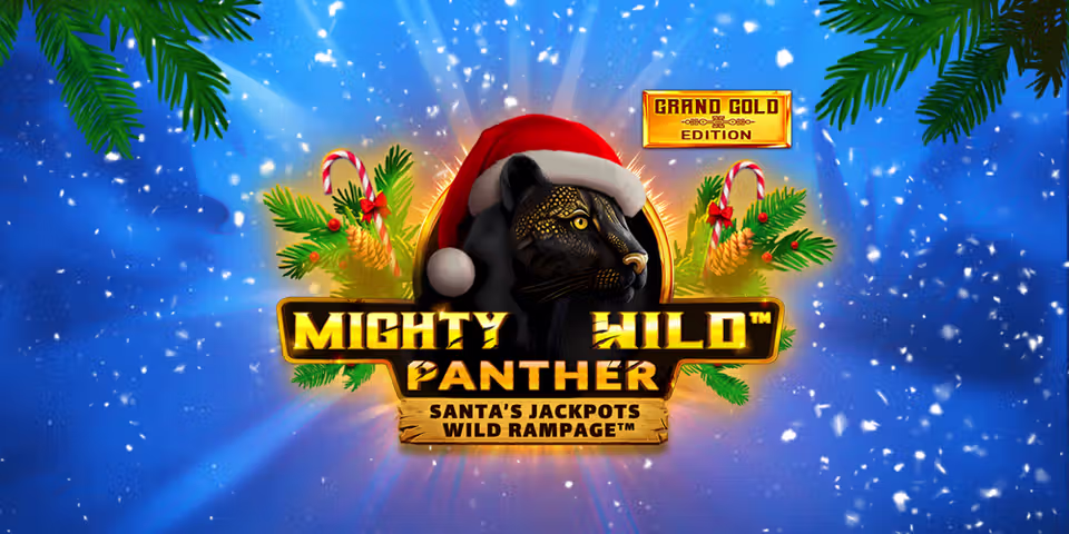Mighty Wild: Panther Grand Gold Edition Santa's Jackpots by VoltEnt, available for your casino platform