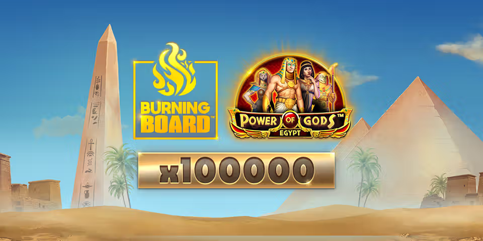 Power of Gods: Egypt Burning Board by VoltEnt, available for your casino platform