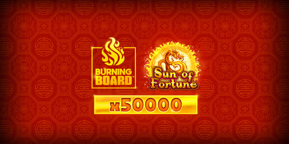 Sun of Fortune Burning Board by VoltEnt, available for your casino platform